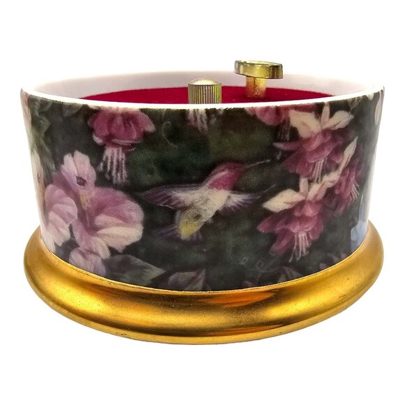 Ruby-Throated Hummingbird Music Box Lena Liu Ardleigh-Elliott Waltz of Flowers - Picture 6 of 12